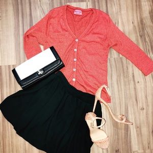 EUC Michael Stars Knit Rust Cardigan OSFM S/M